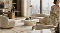 Warm, sophisticated living and work space